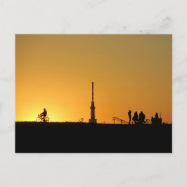 Uitzicht van Tokyo Skytree: Edogawa Riverbank Briefkaart