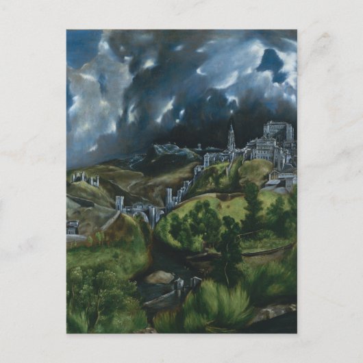 Uitzicht van Toledo, El Greco Briefkaart (Voorkant)