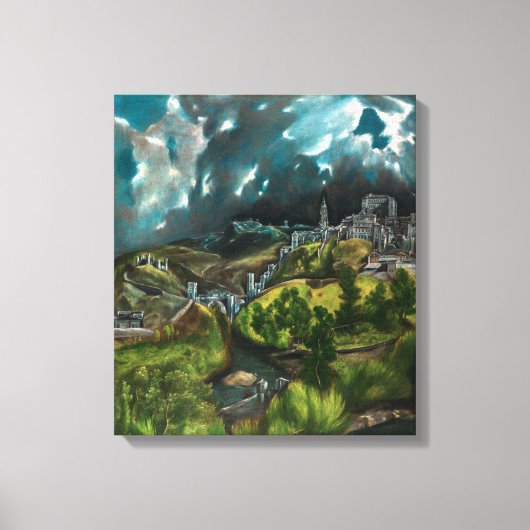 Uitzicht van Toledo | El Greco | Canvas Afdruk (Voorkant)