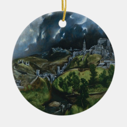 Uitzicht van Toledo, El Greco Keramisch Ornament (Voorkant)