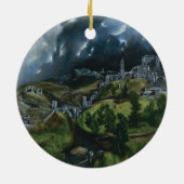 Uitzicht van Toledo, El Greco Keramisch Ornament (Achterkant)