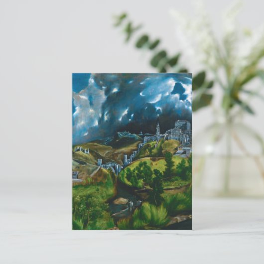 Uitzicht van Toledo van El Greco (1599) Briefkaart (Staand voorkant)