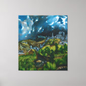 Uitzicht van Toledo van El Greco (1599) Canvas Afdruk (Voorkant)