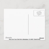 Uitzicht van Top van de Rock NYC Briefkaart (Achterkant)