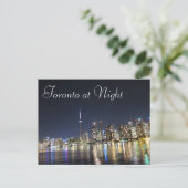 Uitzicht van Toronto bij nacht Briefkaart (Staand voorkant)