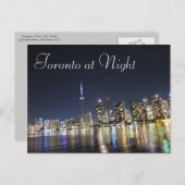 Uitzicht van Toronto bij nacht Briefkaart (Voorkant / Achterkant)