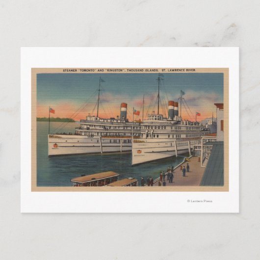 Uitzicht van Toronto en Kingston op de St. Lawrenc Briefkaart (Voorkant)