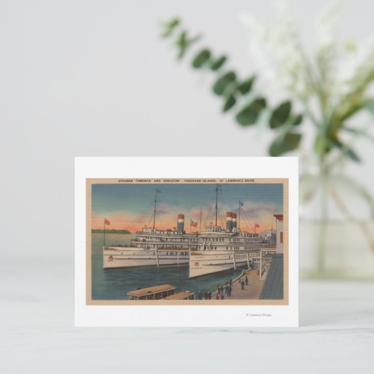 Uitzicht van Toronto en Kingston op de St. Lawrenc Briefkaart (Staand voorkant)