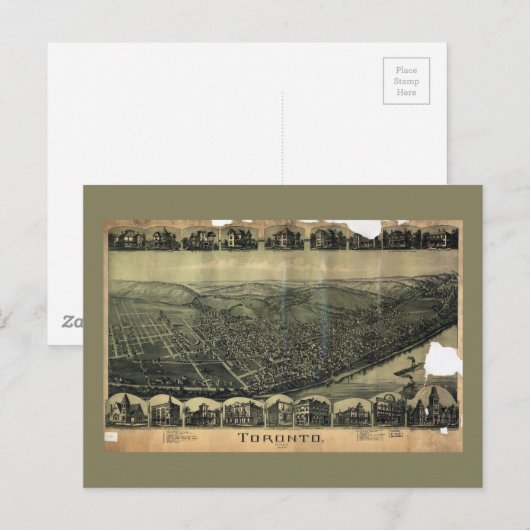Uitzicht van Toronto, Ohio (1899) Briefkaart (Voorkant / Achterkant)