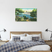Uitzicht van Toronto Steamer Canvas Afdruk (Insitu (Slaapkamer))