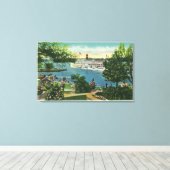 Uitzicht van Toronto Steamer Canvas Afdruk (Insitu (Houten vloer))