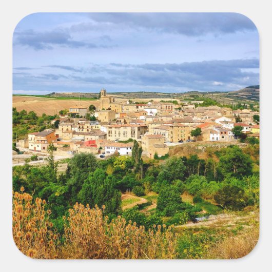 Uitzicht van Torres del Rio Vierkante Sticker (Voorkant)