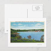 Uitzicht van Town van West Lake Road Briefkaart (Voorkant / Achterkant)