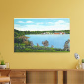Uitzicht van Town van West Lake Road Canvas Afdruk (Insitu (Woonkamer))