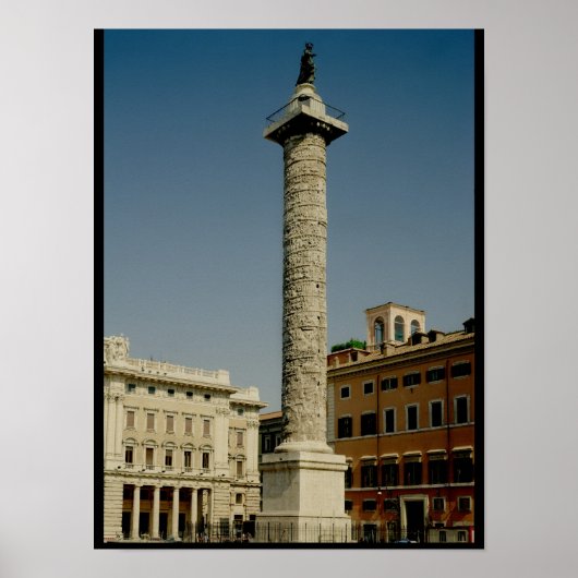 Uitzicht van Trajan's column, 113 AD Poster (Voorkant)