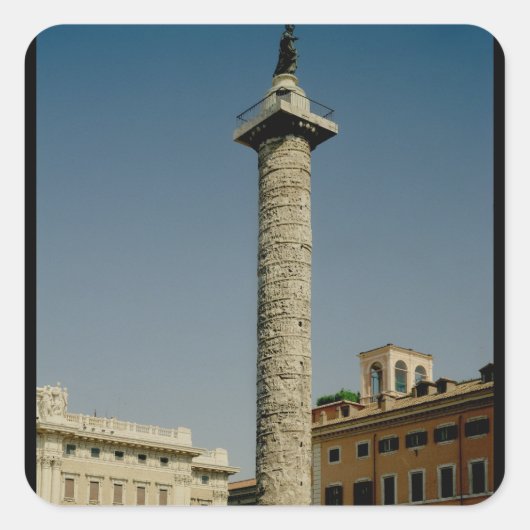 Uitzicht van Trajan's column, 113 AD Vierkante Sticker (Voorkant)