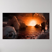 Uitzicht van Trappist-1f Exoplanet Poster (Voorkant)