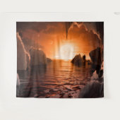 Uitzicht van Trappist-1f Exoplanet Wandkleed (Voorkant (horizontaal))