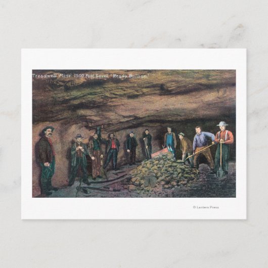 Uitzicht van Treadwell Mine Gold Miners Juneau, AK Briefkaart (Voorkant)