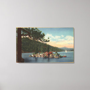 Uitzicht van Treasure Island Canvas Afdruk
