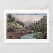 Uitzicht van treinen dat de vallei van Yosemite in Briefkaart (Voorkant)