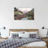 Uitzicht van treinen dat de vallei van Yosemite in Canvas Afdruk (Insitu (Slaapkamer))