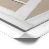 Uitzicht van Tropisch strand Kunstmatig Venster Poster (Hoek)