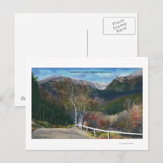 Uitzicht van Tuckermans Ravine Briefkaart (Voorkant / Achterkant)