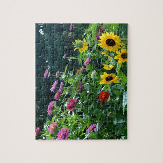 Uitzicht van tuinen, mooie tuin voor tuinbouw legpuzzel (Verticaal)