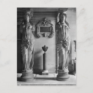 Uitzicht van twee caryatiden van de caryatiden" briefkaart