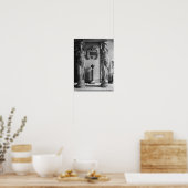 Uitzicht van twee caryatiden van de caryatiden" poster (Keuken)