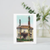 Uitzicht van Twee TotempolesWrangell, AK Briefkaart (Staand voorkant)