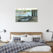 Uitzicht van twee zwaardvissen canvas afdruk (Insitu (Slaapkamer))