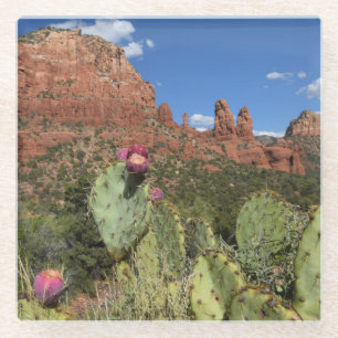 Uitzicht van Twin Buttes Sedona, Arizona Glazen Onderzetter