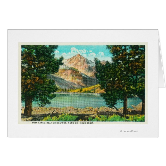 Uitzicht van Twin Lakes bij Bridgeport (Voorkant Horizontaal)