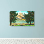 Uitzicht van Twin Lakes bij Bridgeport Canvas Afdruk (Insitu (Houten vloer))
