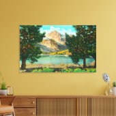 Uitzicht van Twin Lakes bij Bridgeport Canvas Afdruk (Insitu (Woonkamer))