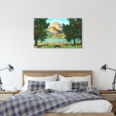 Uitzicht van Twin Lakes bij Bridgeport Canvas Afdruk (Insitu (Slaapkamer))