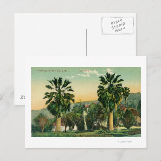 Uitzicht van Twin PalmsParaiso Springs, CA Briefkaart (Voorkant / Achterkant)