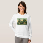 Uitzicht van Twin PalmsParaiso Springs, CA T-shirt (Voorkant volledig)