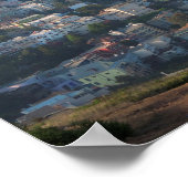 Uitzicht van Twin Peaks San Francisco Poster (Hoek)