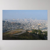Uitzicht van Twin Peaks San Francisco Poster (Voorkant)