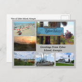 Uitzicht van Tybee Island, Georgia Briefkaart (Voorkant / Achterkant)