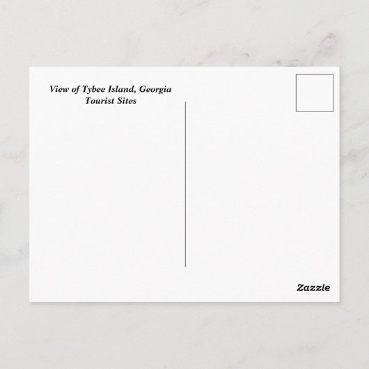 Uitzicht van Tybee Island, Georgia Briefkaart (Achterkant)