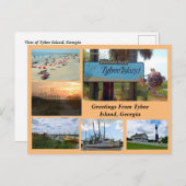 Uitzicht van Tybee Island, Georgia Briefkaart (Voorkant / Achterkant)