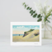 Uitzicht van Typical New England Sand Dunes Briefkaart (Staand voorkant)