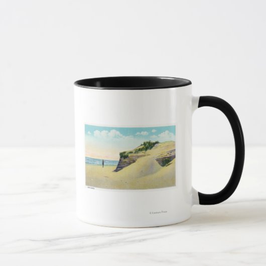 Uitzicht van Typical New England Sand Dunes Mok (Rechts)