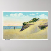 Uitzicht van Typical New England Sand Dunes Poster (Voorkant)