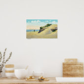 Uitzicht van Typical New England Sand Dunes Poster (Keuken)