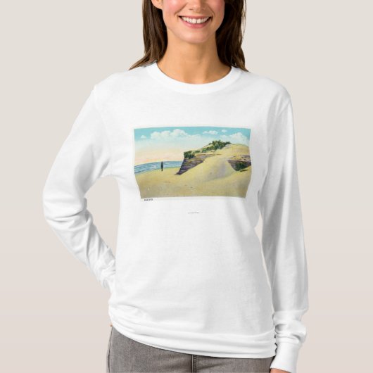 Uitzicht van Typical New England Sand Dunes T-shirt (Voorkant)